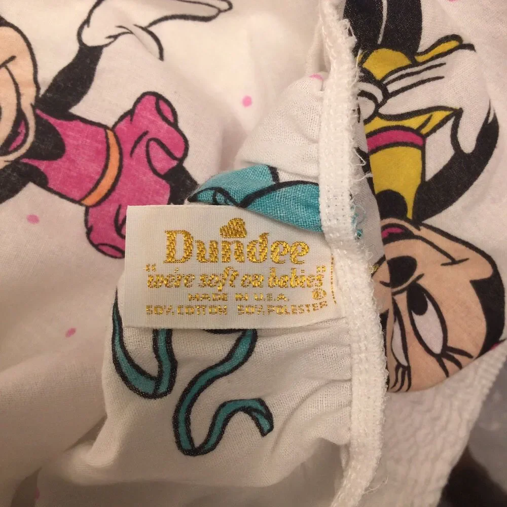 Dundee Disney Ballerina Minnie Mouse Crib Sheet Flat USA Baby Nursery Bedding